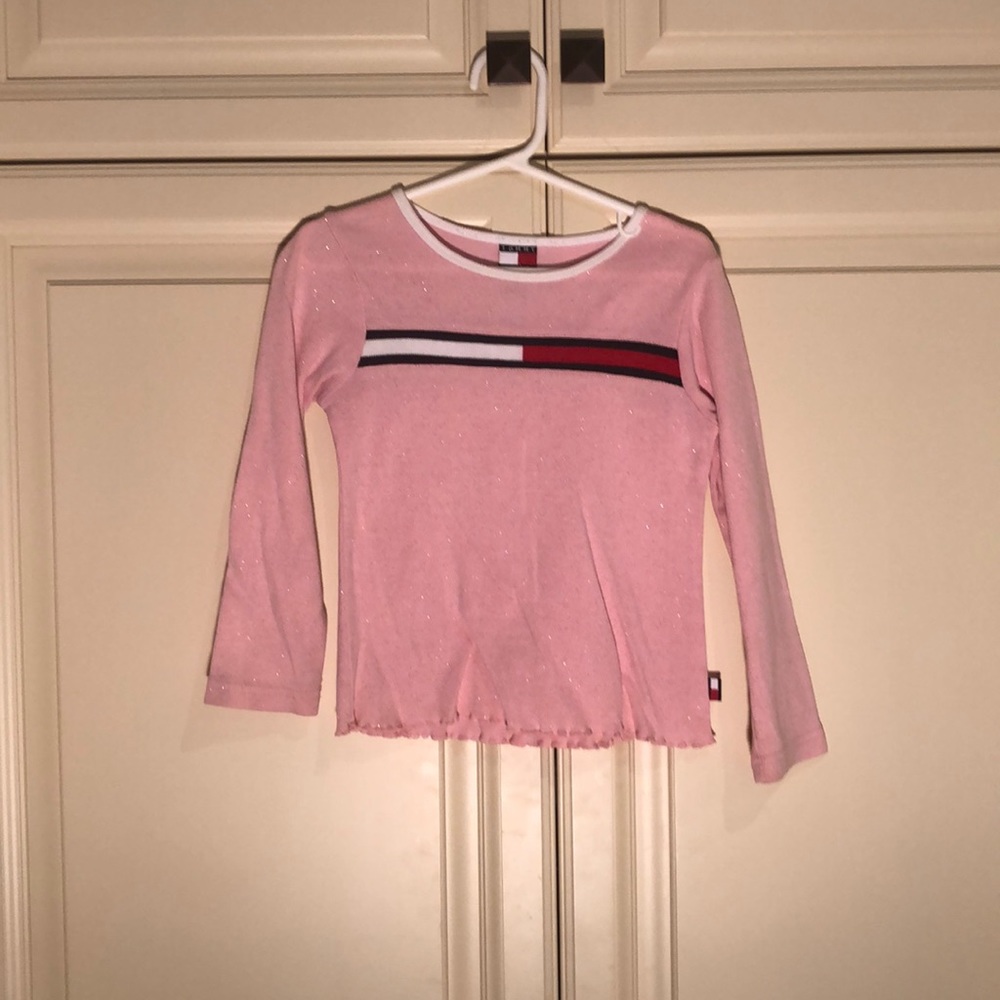 Girls Tommy Hilfiger pink long sleeve top